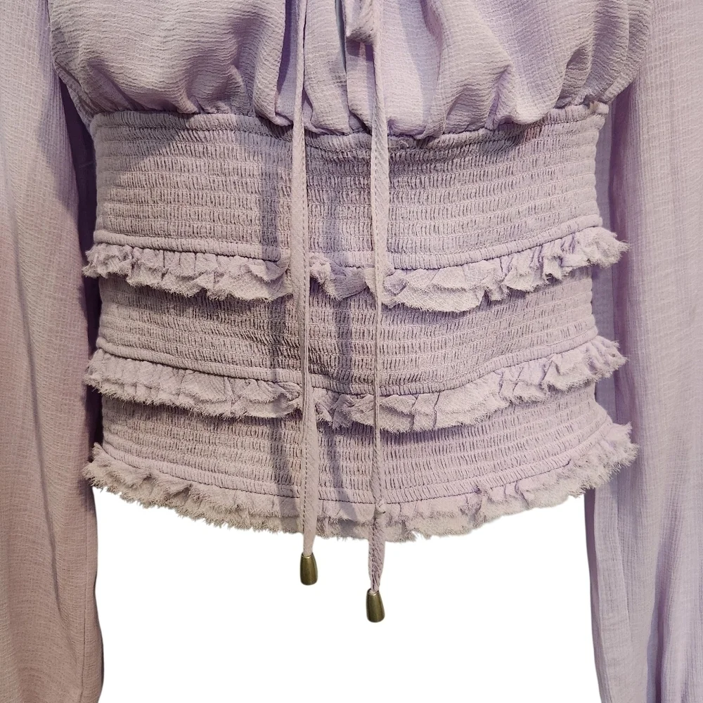 FREE PEOPLE SOLID LOLITA TOP PURPLE SZ XS